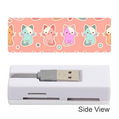 Cute-kawaii-kittens-seamless-pattern Memory Card Reader (stick)