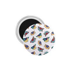 Seamless-pattern-with-hand-drawn-bird-black 1 75  Magnets by Jancukart