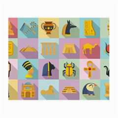 Egypt-icons-set-flat-style Small Glasses Cloth (2 Sides) by Jancukart