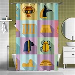 Egypt-icons-set-flat-style Shower Curtain 48  x 72  (Small)  Curtain(48  X 72 ) - 42.18 x64.8  Curtain(48  X 72 )