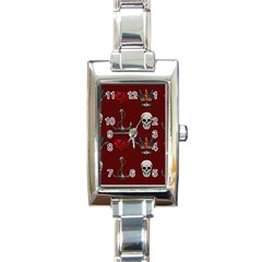 Tattoo-old-school-background-pattern Rectangle Italian Charm Watch