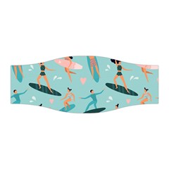 Beach-surfing-surfers-with-surfboards-surfer-rides-wave-summer-outdoors-surfboards-seamless-pattern- Stretchable Headband by Jancukart