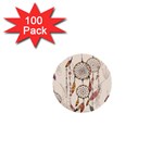 Coloured-dreamcatcher-background 1  Mini Buttons (100 pack)  Front