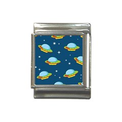 Seamless Pattern Ufo With Star Space Galaxy Background Italian Charm (13mm) by Wegoenart