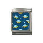 Seamless Pattern Ufo With Star Space Galaxy Background Italian Charm (13mm) Front