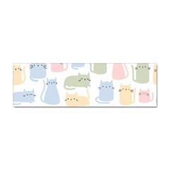 Cute-cat-colorful-cartoon-doodle-seamless-pattern Sticker (bumper)