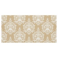 Clean Brown And White Ornament Damask Vintage Banner And Sign 8  X 4  by ConteMonfrey