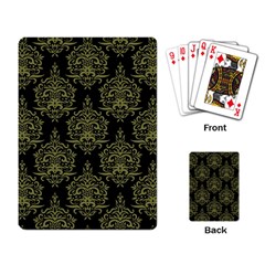 Black And Green Ornament Damask Vintage Playing Cards Single Design (rectangle) by ConteMonfrey