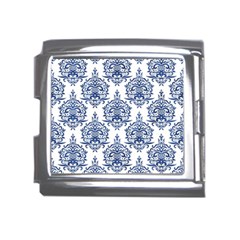 Blue And White Ornament Damask Vintage Mega Link Italian Charm (18mm) by ConteMonfrey