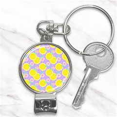 Purple Lemons  Nail Clippers Key Chain