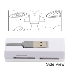 Going To Space - Cute Starship Doodle  Memory Card Reader (stick) by ConteMonfrey