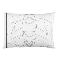 Starship Doodle - Space Elements Pillow Case by ConteMonfrey