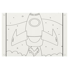 Starship Doodle - Space Elements Banner And Sign 6  X 4  by ConteMonfrey