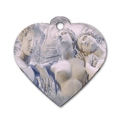 Three Graces Collage Artwork Dog Tag Heart (two Sides)