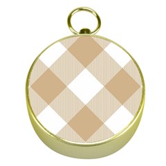 Clean Brown White Plaids Gold Compasses by ConteMonfrey