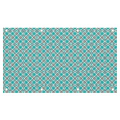 Diagonal Turquoise Plaids Banner And Sign 7  X 4  by ConteMonfrey