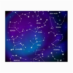 Realistic Night Sky With Constellation Small Glasses Cloth