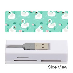 Elegant Swan Seamless Pattern Memory Card Reader (stick) by Wegoenart