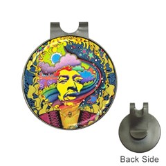 Psychedelic Rock Jimi Hendrix Hat Clips With Golf Markers