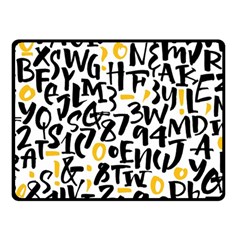 Letters Pattern Double Sided Fleece Blanket (small)  by Wegoenart