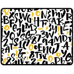 Letters Pattern Double Sided Fleece Blanket (medium)  by Wegoenart