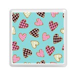 Seamless-pattern-with-heart-shaped-cookies-with-sugar-icing Memory Card Reader (Square) Front