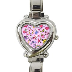 Fashion-patch-set Heart Italian Charm Watch by Wegoenart