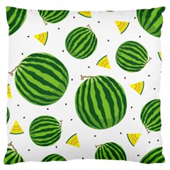 Watermelon Fruit Large Flano Cushion Case (one Side) by ConteMonfrey