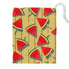 Pastel Watermelon Popsicle Drawstring Pouch (4xl) by ConteMonfrey