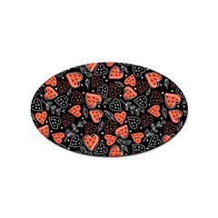 Seamless-vector-pattern-with-watermelons-hearts-mint Sticker Oval (100 Pack)