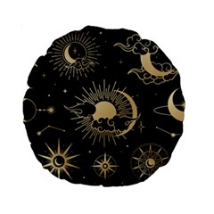 Asian-set-with-clouds-moon-sun-stars-vector-collection-oriental-chinese-japanese-korean-style Standard 15  Premium Round Cushions by Wegoenart