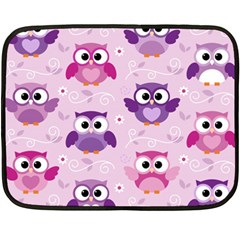 Seamless Cute Colourfull Owl Kids Pattern Double Sided Fleece Blanket (mini)  by Wegoenart