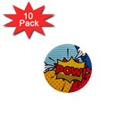 Pow Word Pop Art Style Expression Vector 1  Mini Magnet (10 pack)  Front