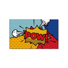 Pow Word Pop Art Style Expression Vector Sticker Rectangular (100 Pack)