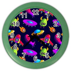 Space Pattern Color Wall Clock