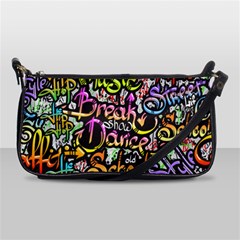 Graffiti Word Seamless Pattern Shoulder Clutch Bag by Wegoenart