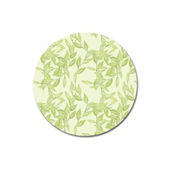 Watercolor Leaves On The Wall  Magnet 3  (round) by ConteMonfrey