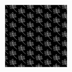 Black Cute Leaves Medium Glasses Cloth by ConteMonfrey