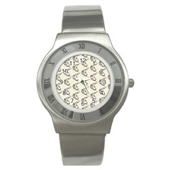 Cute Leaves Draw Stainless Steel Watch by ConteMonfrey