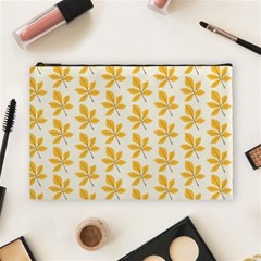 Orange Leaves   Cosmetic Bag (large) by ConteMonfrey