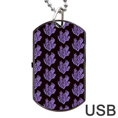 Black Seaweed Dog Tag Usb Flash (two Sides) by ConteMonfrey