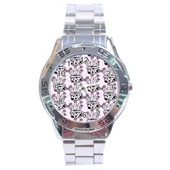 Lovely Cactus With Flower Stainless Steel Analogue Watch by ConteMonfrey