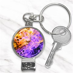 Conceptual Abstract Painting Acrylic Nail Clippers Key Chain