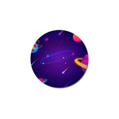 Cartoon Galaxy With Stars Background Golf Ball Marker (10 Pack) by danenraven