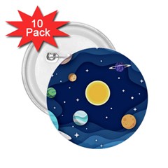 Galaxy Background 2 25  Buttons (10 Pack) 