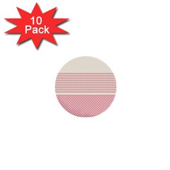 Background Pink Beige Decorative Texture Craft 1  Mini Buttons (10 Pack) 