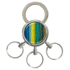 Line Rope Fiber Close Up Multicoloured Background 3-ring Key Chain by Wegoenart