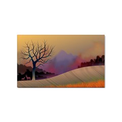 Landscape Illustration Nature Sky Sticker Rectangular (100 Pack)