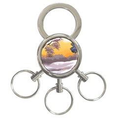 Illustration Background Landscape 3-ring Key Chain by Wegoenart