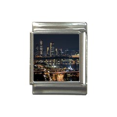 Seoul Building City Night View Italian Charm (13mm)